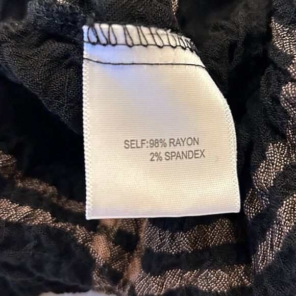 Jane + Delancey Women's Black Plaid Long Sleeve V-neck Tunic Size XL - Picture 3 of 9